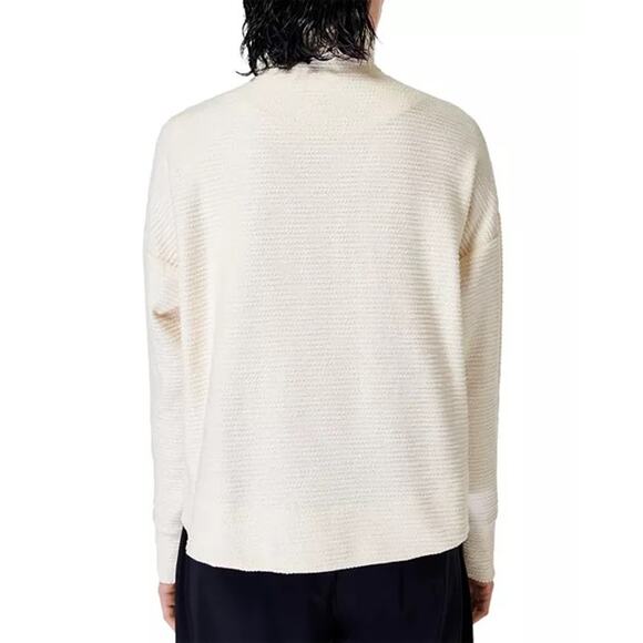 Sweaty Betty Cream Rest Up Half Zip Long Sleeve Textured Pullover Size 4 - Picture 10 of 14